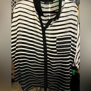 FOREVER 21 STRIPE BLOUSE